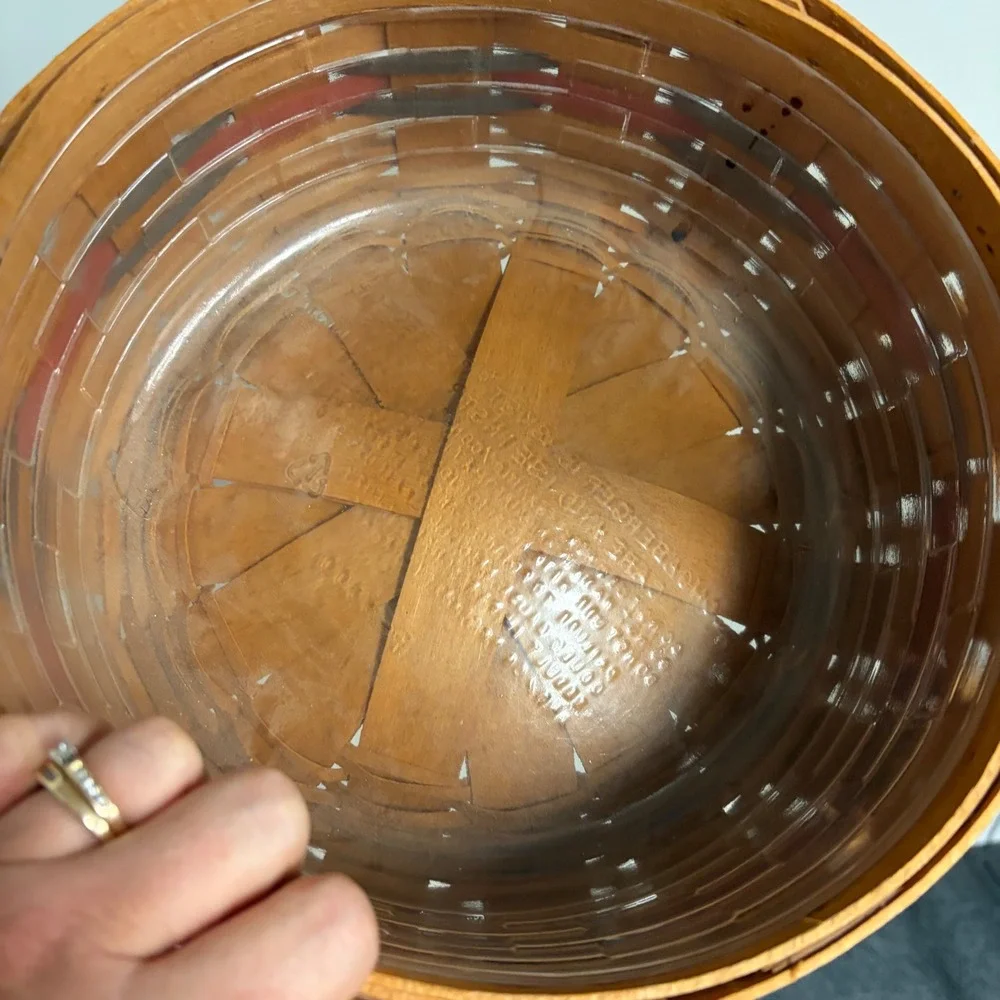 Longaberger 1992 Crisco American Cookie Celebration Basket with Liner Handwoven
